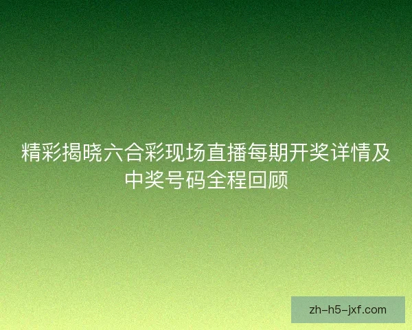 精彩揭晓六合彩现场直播每期开奖详情及中奖号码全程回顾 精彩揭晓六合彩现场直播每期开奖详情及中奖号码全程回顾